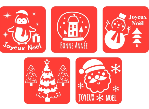 Schablone Weihnachten 15x15cm